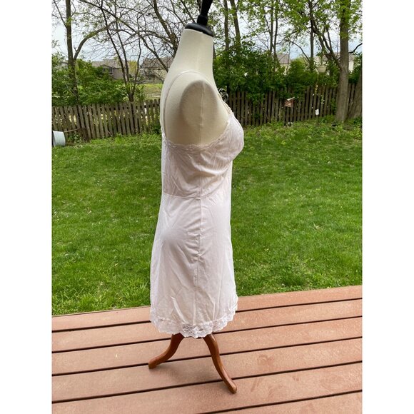 Vintage Shadowline White Lace & Nylon Full Slip Size 38 - Picture 7 of 7